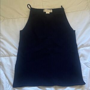 Caroline Constas Navy Ribbed Camisole tank top.  Size M